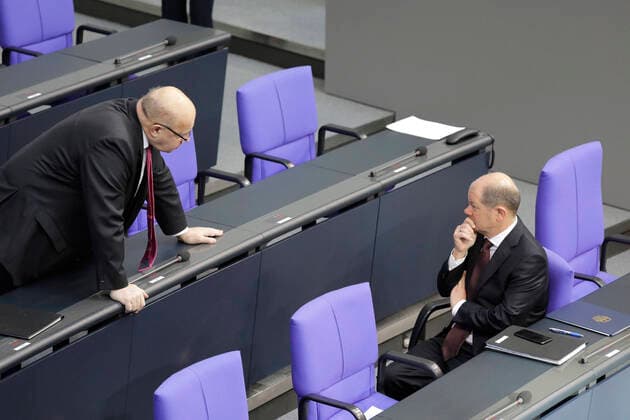 Peter Altmaier, Bundesminister fuer Wirtschaft und Energie, Olaf Scholz, Bundesminister der Finanzen, SPD, 154. Sitzung des Deutschen Bundestages, CDU, DEU, Berlin, 25.03.2020