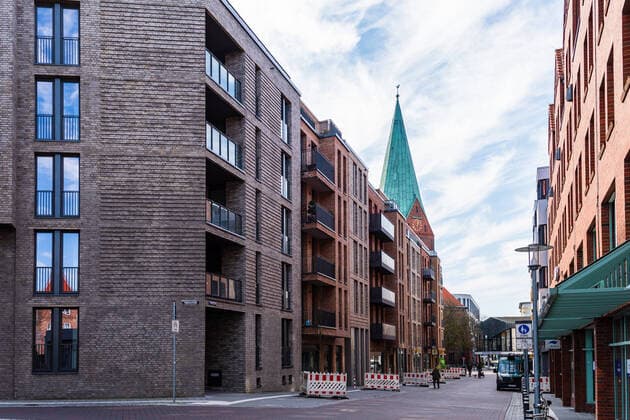 Kiel city centre almost without people The instruction of the state government to stay at home because of the critical situation caused by the coronavirus pandemic is largely followed Kiel old town Schleswig Holstein Germany