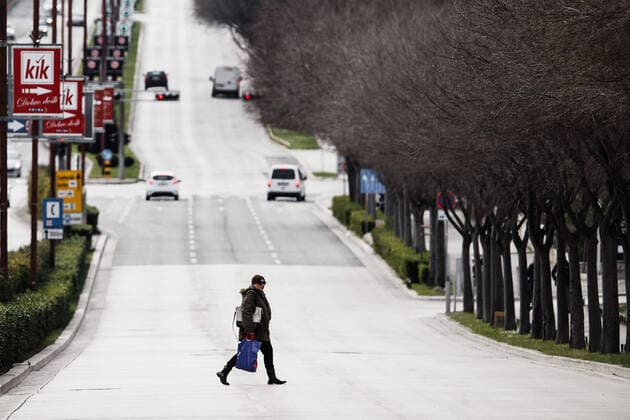 PXL_Empty thoroughfares in Split, Croatia 25.03.2020., Split, Croatia - All major roads in the city of Split, are almost empty because of various restrictions on movement due to the pandemic coronavirus. MilanxSabic PIXSELL