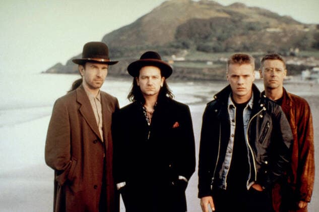 U2: RATTLE AND HUM, The Edge, Bono, Larry Mullen Jr., Adam Clayton, 1988, (c)Paramount Pictures courtesy Everett Collection Paramount Courtesy Everett Collection !ACHTUNG AUFNAHMEDATUM GESCHÃ„TZT! PUBLICATIONXNOTxINxCANxCHNxFRAxITAxJPNxNORxPOLxRUSxESPxUKxUSA Copyright: xParamount CourtesyxEverettxCollectionx MSDRAAN EC006