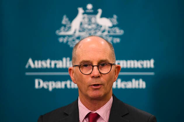 PAUL KELLY CORONAVIRUS UPDATE, Deputy Chief Medical Officer Professor Paul Kelly speaks to the media during a press conference at the Australian Department of Health in Canberra, Thursday, March 26, 2020. ( NO ARCHIVING, EDITORIAL USE ONLY, NO USE IN BOOKS WITHOUT CONSENT CANBERRA ACT AUSTRALIA  Copyright: xLUKASxCOCHx 20200326001460150342