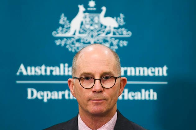 PAUL KELLY CORONAVIRUS UPDATE, Deputy Chief Medical Officer Professor Paul Kelly speaks to the media during a press conference at the Australian Department of Health in Canberra, Thursday, March 26, 2020. ( NO ARCHIVING, EDITORIAL USE ONLY, NO USE IN BOOKS WITHOUT CONSENT CANBERRA ACT AUSTRALIA  Copyright: xLUKASxCOCHx 20200326001460150525