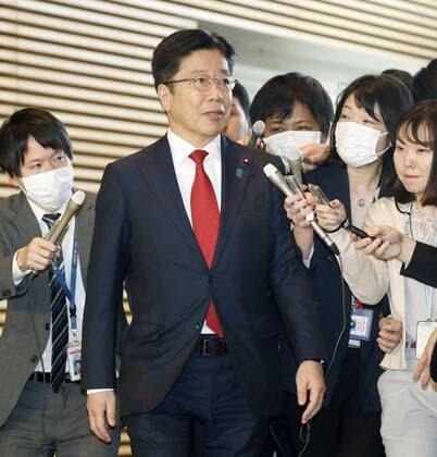 Japan s launch of new coronavirus task force Japanese Health Minister Katsunobu Kato speaks to reporters at the prime minister s office in Tokyo on March 26, 2020, ahead of the launch of a new coronavirus task force. A recently revised law enables Prime Minister Shinzo Abe to declare a state of emergency if necessary to cope with the outbreak. 