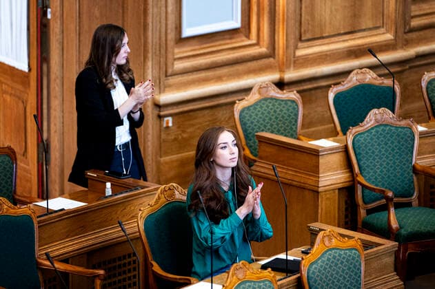 The Danish Parliament discusses proposals from the government on COVID 19 emergency legislation, in the Folketing Hall in Christiansborg on Thursday, March 26, 2020, Copenhagen Denmark,  Copyright: RitzauxScanpix IdaxGuldbaekxArentsenx cop108 spdk20200326-110352-L