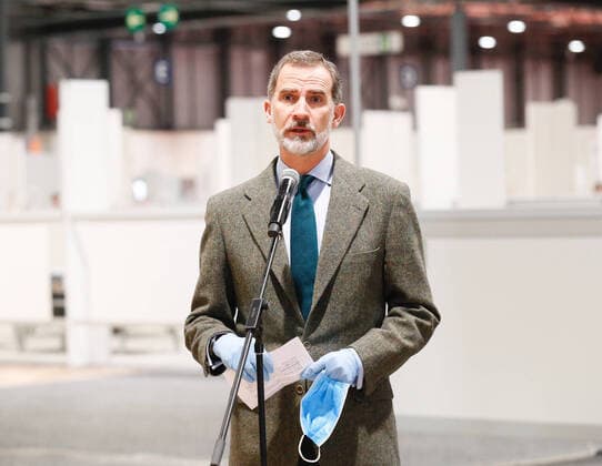 26-03-2020 Madrid King Felipe visited the corona, Covid19, emercency hospital at the IFEMA convention center in Madrid, Spain.  Copyright: xxPPE Thorton poolx