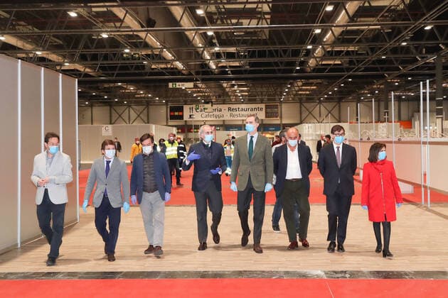 26-03-2020 Madrid King Felipe visited the corona, Covid19, emercency hospital at the IFEMA convention center in Madrid, Spain.  Copyright: xxPPE Thorton poolx