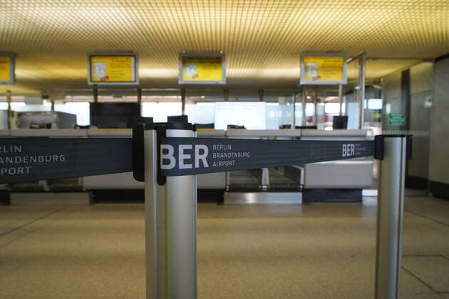 26 03 2020,Berlin,Germany,GER,the city in times of the Corona Pandemic, Tegel TXL Airport, flight operations have almost come to a complete standstill