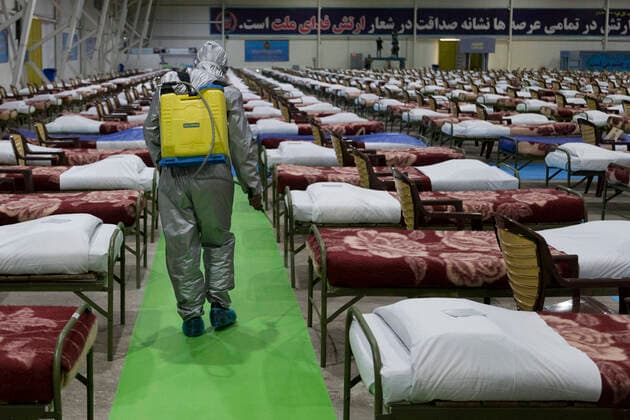 March 26, 2020, Tehran, Iran: Iranian army launched a 2,000-bed hospital at the permanent venue of Tehran International Exhibitions as Iran struggles to stem the novel coronavirus (COVID-19) in the capital Tehran, Iran. Iran s supreme leader Ayatollah Ali Khamenei has ordered the armed forces to contribute to the health ministry s fight against the disease. Iran is the worst-hit country by the coronavirus in the Middle East. Tehran Iran - ZUMAf146 20200326_zip_f146_036 Copyright: xRouzbehxFouladix