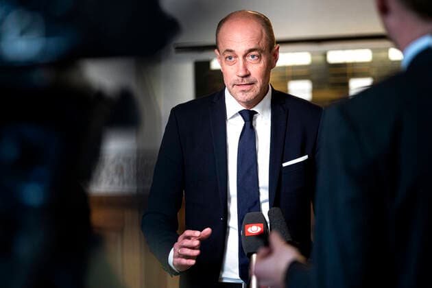 Minister of Health and Elderly Magnus Heunicke S Folketinget hears proposals from the Government on COVID 19 emergency legislation, in the Folketing Hall in Christiansborg on Thursday, March 26, 2020, Copenhagen Denmark,  Copyright: RitzauxScanpix IdaxGuldbaekxArentsenx spdk20200326-150435-L
