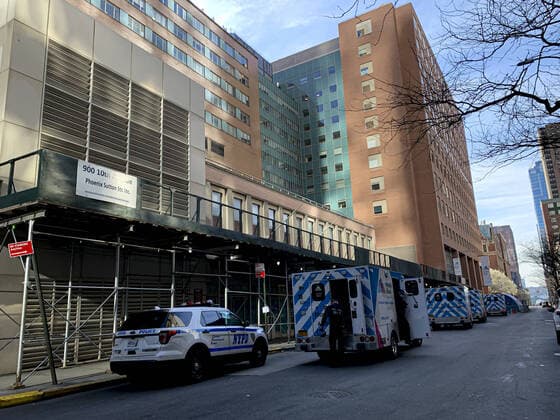 March 26, 2020, International, New York ,USA: (INT) COVID-19 caused the death of a nurse at Mount Sinai West Hospital.March 26,2020,New York,USA:The nursing manager at Mount Sinai West Hospital on 10th Avenue in New York, Kious Jordan Kelly, was hospitalized on March 17 and died on Tuesday (24). He was in his 40s and treated Coronavirus patients at the hospital. And since the 24th after his death, visitors areno¢âö¬â¢t allowed anymore into the hospital and only staff and patients with serious problems are allowed. In addition, emergency care is being set up outside the hospital to treat coronavirus patients...Credit: Thenews2 International - ZUMAn293 20200326_znp_n293_033 Copyright: xNiyixFotex
