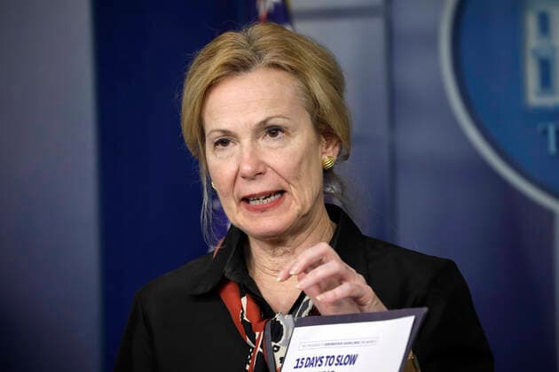 March 26, 2020, Washington, District of Columbia, USA: Dr. Deborah L. Birx, White House Coronavirus Response Coordinator speaks during a press briefing on the Coronavirus COVID-19 pandemic with members of the Coronavirus Task Force at the White House in Washington on March 26, 2020. .Credit: Pool via CNP Washington USA - ZUMAs152 20200326_zaa_s152_042 Copyright: xYurixGripasx