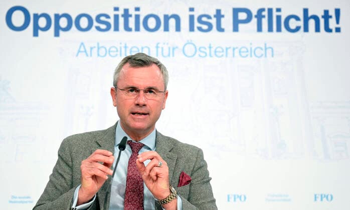 Vienna 26 03 2020, Vienna, AUT, Current developments concerning corona disease in Austria, press conference FPOe, in the picture FPOe party leader Norbert Hofer FPOe party leader Norbert Hofer during a press conference of FPOe about the corona virus Pandemic at the Vienna, Austria on 2020 03 26  EP_Pool