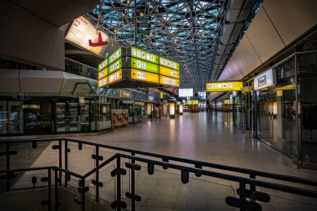 Berlin Reinickendorf OT Tegel, Airport Berlin Tegel TXL, empty Airport Corona Coronavirus Covid 19 Berlin