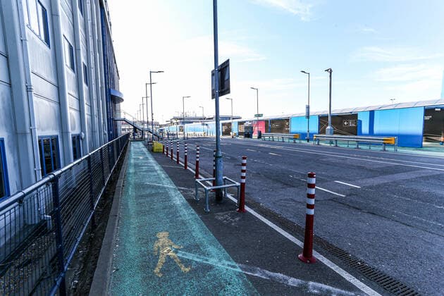 London City Airport parking lots are seen empty, in east London, Thursday, March 26, 2020, the airport is closed till at least the end of April due to coronavirus outbreak. (Photo Vudi Xhymshiti)  iMagoVX