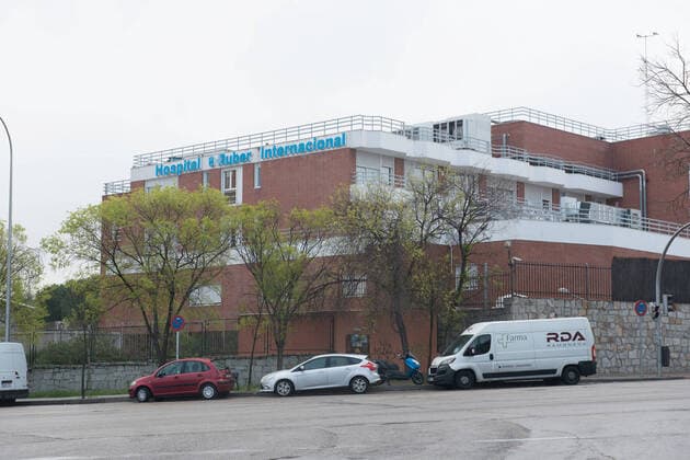 March 27, 2020, Madrid, MADRID, SPAIN: The Ruber International private hospital, Vice President Carmen Calvo is admitted during thetennth day after the Government declared the state of alarm in Spain and recommended people to stay at home to fight coronavirus COVID-19 on March 27, 2020 in Madrid, Spain Madrid SPAIN - ZUMAa181 20200327_zaa_a181_004 Copyright: xJoaquinxCorcherox