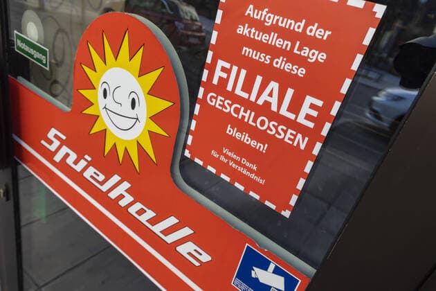 Stuttgart, 27.03.2020: Spielhalle Stuttgart. Aufgrund der Corona-Krise geschlossen. DEU, Deutschland, Baden-Württemberg