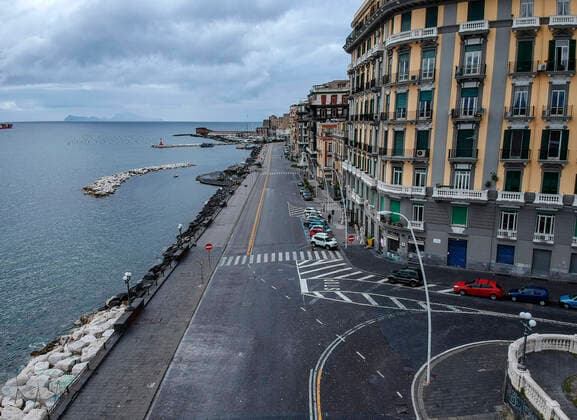 View of the empty street Nazario Sauro in Naples city, after the Italian government has imposed unprecedented national restrictions on controlling the coronavirus COVID 19.  Copyright: xSalvatorexLaportax xIPAx xKontrolabx