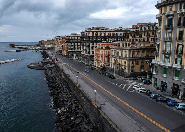 View of the empty street in Naples city, after the Italian government has imposed unprecedented national restrictions on controlling the coronavirus COVID-19.  Copyright: xSalvatorexLaportax xIPAx xKontrolabx