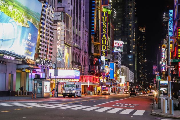 March 26, 2020, New York, NEW YORK, EUA: Times Square is seen empty during the Coronavirus Covid-19 pandemic in New York in the United States. New York EUA - ZUMAc233 47099554st Copyright: xVanessaxCarvalhox