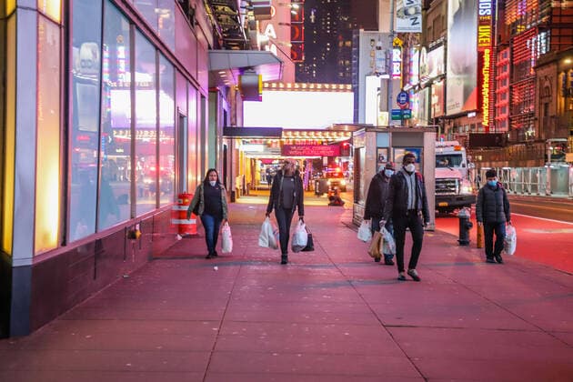 March 26, 2020, New York, NEW YORK, EUA: Times Square is seen empty during the Coronavirus Covid-19 pandemic in New York in the United States. New York EUA - ZUMAc233 47099564st Copyright: xVanessaxCarvalhox