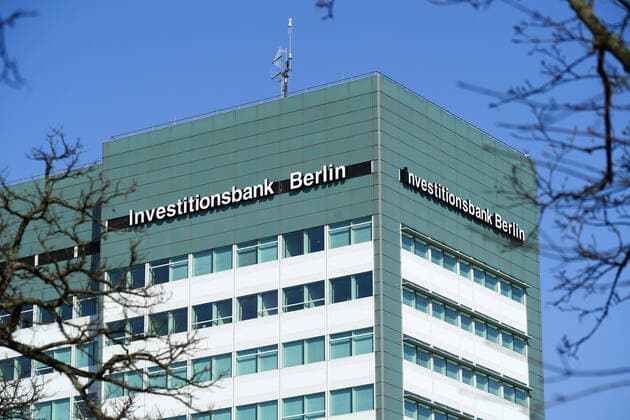 27 03 2020,Berlin,Germany,GER,the city in times of the corona pandemic, Investitionsbank Berlin IBB Headquarters Bundesallee in the district of Wilmersdorf