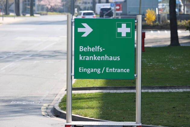 Hannover, Coronavirus, Hannover Messe Hall 19 becomes a makeshift hospital,