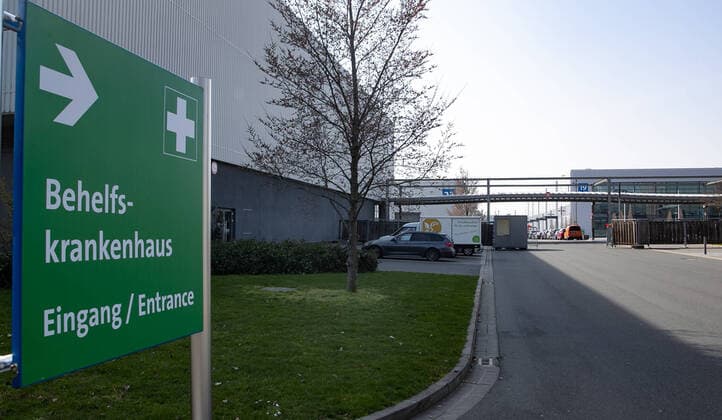 Hannover, Coronavirus, Hannover Messe Hall 19 becomes a makeshift hospital,