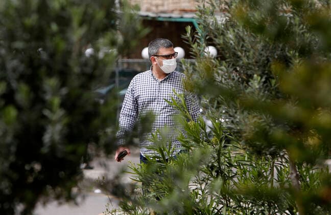 April 27, 2020, Beirut, Beirut, Lebanon: Lebanese wearing a mask as preventive measure against the coronavirus COVID-19, in Beirut, Lebanon, on March 27, 2020, as streets remain deserted after measures were taken in order to limit the spread of the Covid-19 coronavirus Beirut Lebanon - ZUMAap3_ 20200427_zaf_ap3_004 Copyright: xMarwanxTahtahx