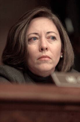 April 2, 2001, Washington, District of Columbia, USA: United States Senator Maria Cantwell (Democrat of Washington) listens to the testimony in the Napster hearing before the U.S. Senate Judiciary Committee on Capitol Hill in Washington, DC on April 2, 2001 Washington USA - ZUMAs152 20010402_zaa_s152_002 Copyright: xRonxSachsx
