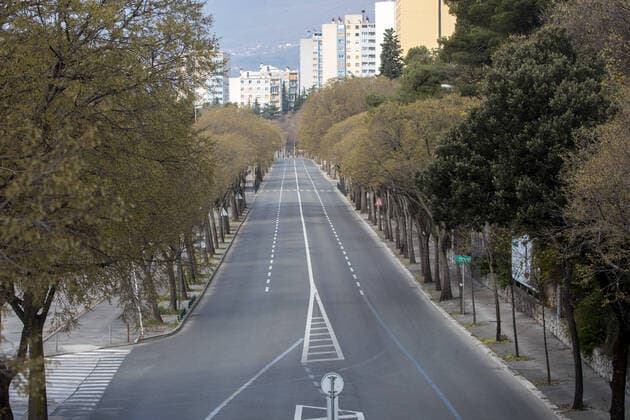PXL_Empty streets of Rijeka 27.03.2020., Rijeka, Croatia - Empty streets of Rijeka during COVID-19 crisis. NelxPavletic PIXSELL