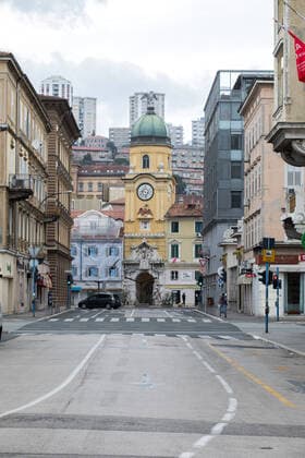 PXL_Empty streets of Rijeka 27.03.2020., Rijeka, Croatia - Empty streets of Rijeka during COVID-19 crisis. NelxPavletic PIXSELL