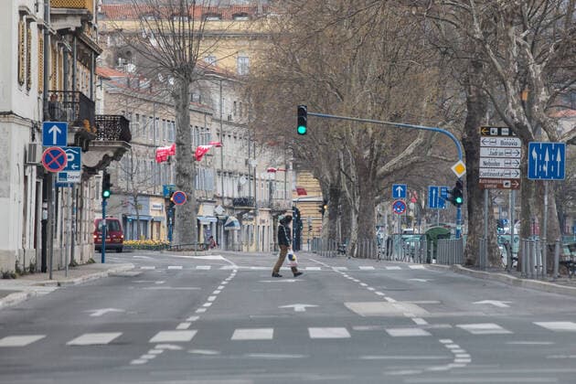 PXL_Empty streets of Rijeka 27.03.2020., Rijeka, Croatia - Empty streets of Rijeka during COVID-19 crisis. NelxPavletic PIXSELL