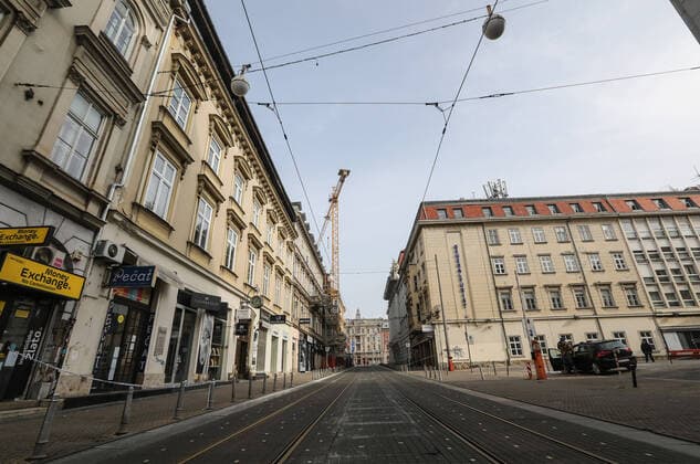 PXL_Empty streets of Zagreb 27.03.2020., Zagreb, Croatia - Empty streets of Zagreb during COVID-19 crisis. RobertxAnic PIXSELL