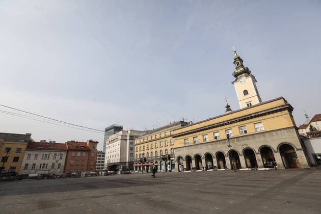 PXL_Empty streets of Zagreb 27.03.2020., Zagreb, Croatia - Empty streets of Zagreb during COVID-19 crisis. RobertxAnic PIXSELL