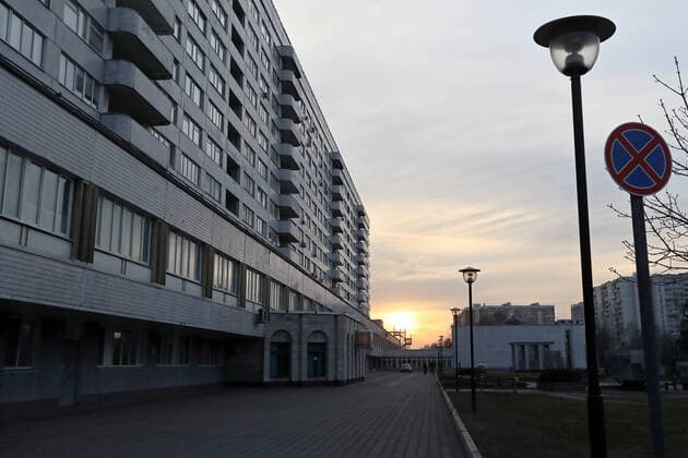MOSCOW, RUSSIA - MARCH 27, 2020: An outside view of a building of Moscow s Filatov City Clinical Hospital No 15 starting to admit patients suspected of the COVID-19 infection. Stanislav Krasilnikov TASS  TS0D3A06