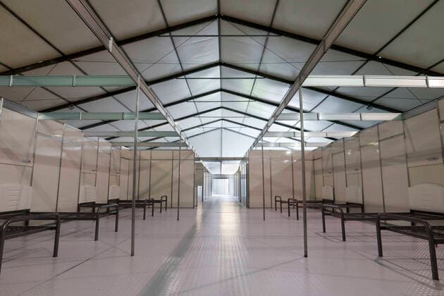 March 27, 2020, Sao Paulo, SP, Brazil: The field hospital for the coronavirus victims in the city of the Sao Paulo is in the final stage of construction. Will be 200 sickÃ¢â‚¬â ¢s bed of low complexity. Sao Paulo Brazil - ZUMAc168 20200327_zap_c168_001 Copyright: xMarceloxChellox