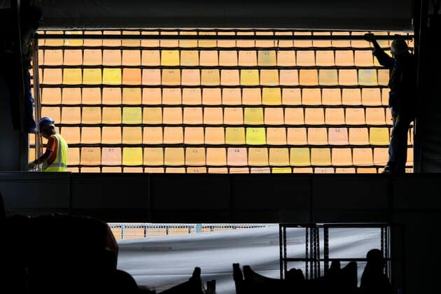 SÃO PAULO, SP - 27.03.2020: HOSPITAL DO PACAEMBU - Visit of Governor João Doria and Mayor Bruno Covas to the works of the Pacaembu hospital. x1898562x  JoãoxAlvarez