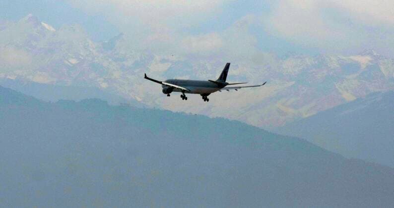 (200328) -- KATHMANDU, March 28, 2020 -- Photo taken on March 28, 2020 shows a flight of Qatar Airways arriving for evacuating the stranded French and German tourists in Kathmandu, Nepal. German government has arranged flights for mainly German tourists and also French tourists who have been stranded in Nepal. Various countries have started to evacuate and repatriate their nationals on chartered flights from Nepal after the Himalayan country imposed nationwide lockdown suspending all domestic and international flights including surface travels, Nepali officials said. Nepali government has imposed the weeklong lockdown starting from Tuesday to prevent the spread of COVID-19 pandemic, leaving many foreign tourists stranded in different trekking and travel spots including Lukla, Bardiya and Pokhara. ) NEPAL-KATHMANDU-CHARTERED FLIGHT-EVA 