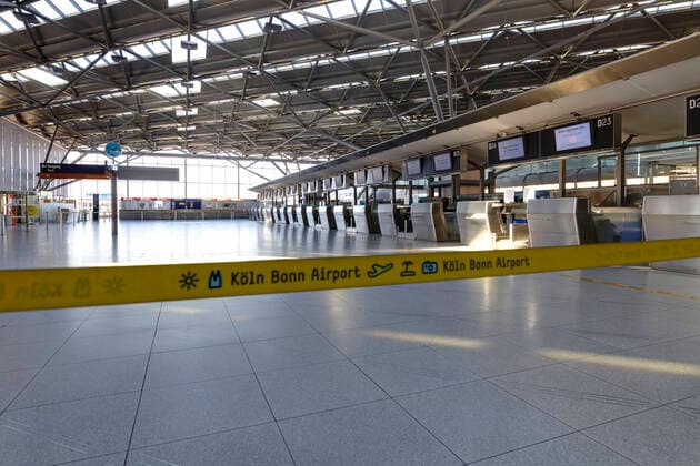 Cologne Bonn Airport, where flights are cancelled in times of coronavirus Cologne, 28 03 2020 Foto:xC.xHardtx xFuturexImage