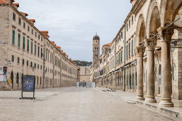 Empty town Dubrovnik, Croatia 28.03.2020., Dubrovnik, Croatia - During coronavirus usualy crowded Dubrovnik is completely empty. GrgoxJelavic PIXSELL