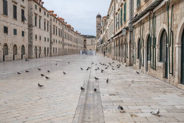 Empty town Dubrovnik, Croatia 28.03.2020., Dubrovnik, Croatia - During coronavirus usualy crowded Dubrovnik is completely empty. GrgoxJelavic PIXSELL