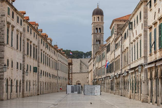 Empty town Dubrovnik, Croatia 28.03.2020., Dubrovnik, Croatia - During coronavirus usualy crowded Dubrovnik is completely empty. GrgoxJelavic PIXSELL