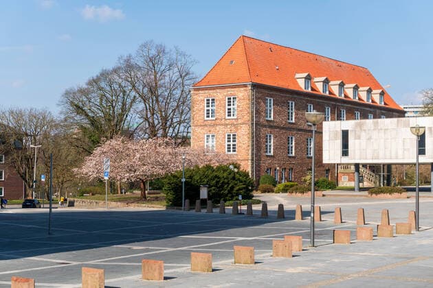 Kiel today Saturday den 28 03 2020 Also today again absolute silence in the city centre of Kiel An almost deserted city One could not have imagined something like this recently Kiel Old Town Schleswig Holstein Germany