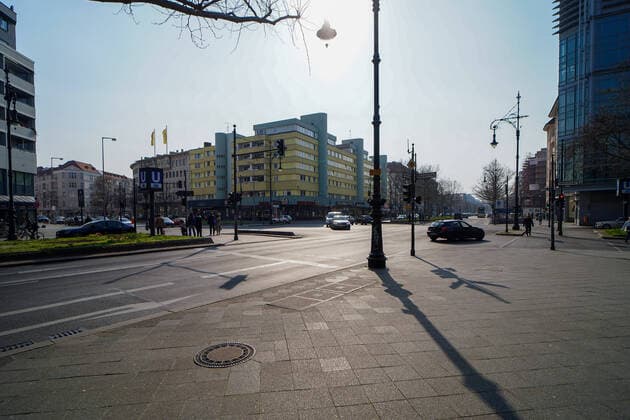 28 03 2020,Berlin,Germany,GER,the city in times of the Corona Pandemic, Adenauerplatz