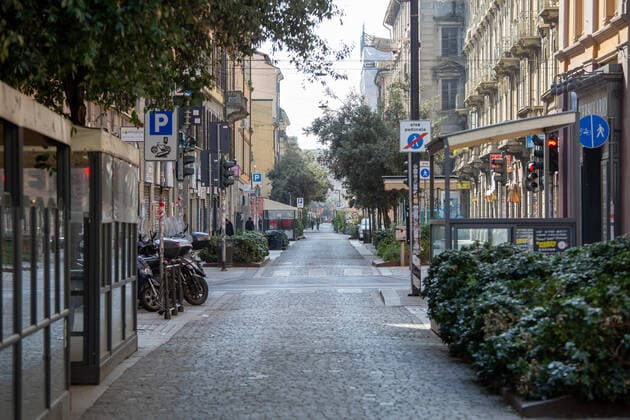 Milan, Coronavirus Covid emergency 19, via Paolo Sarpi the main artery of the Milanese Chinatown remains desolately empty and the shops closed (Massimo Alberico Fotogramma, Milan - 2020-03-28) p.s. la foto e utilizzabile nel rispetto del contesto in cui e stata scattata, e senza intento diffamatorio del decoro delle persone rappresentate  Copyright: xMassimoxAlbericox xFOTOGRAMMAx