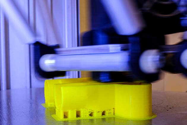 A 3D printer prints an adapter to transform a snorkelling mask distributed by Decathlon into an oxygen surgery mask to improve care for Sars-Cov2 patients seriously ill in Italians hospitals in Remade 3D graphics laboratory that participate to a project made by Isinnova who shared his idea. In Italy hospitals are almost full and more intensive care equipment is needed.  Copyright: xAntonioxBalascox xIPAx xAntonioxBalascox