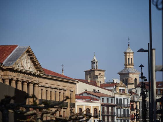 March 29, 2020, Pamplona, NAVARRA, SPAIN: Empty streets of Pamplona at the end of the second week after the Government declared the state of alarm in Spain and recommended people to stay at home to fight coronavirus COVID-19 on March 29, 2020 in Valdemoro, Madrid, Spain Pamplona SPAIN - ZUMAa181 20200329_zaa_a181_010 Copyright: xEduardoxSanzx