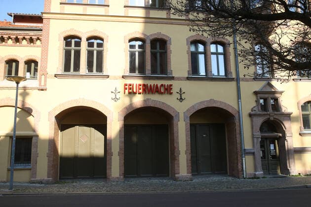 In the cultural centre Feuerwache in Magdeburg Sachsen Anhalt a gift fence was erected, citizens can donate bags of food in times of corona crisis, which can then be taken away by citizens who do not have so much available