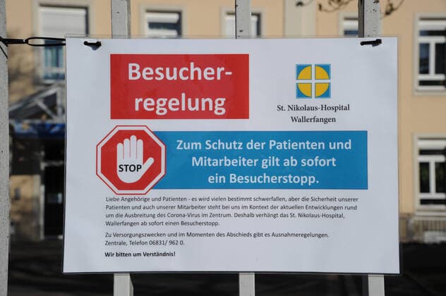St Nikolaus Hospital in Wallerfangen will be closed to visitors on Monday 30 03 2020 due to corona virus bub