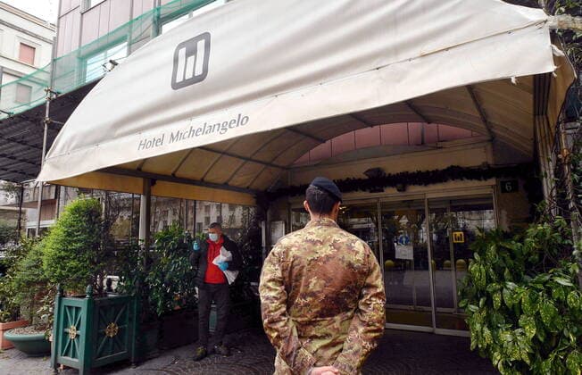 Milan, Hotel Michelangelo ready to be used for the quarantine in isolation of coronavirus positives Editorial Usage Only  Copyright: xMaurizioxMaulex xIPAx
